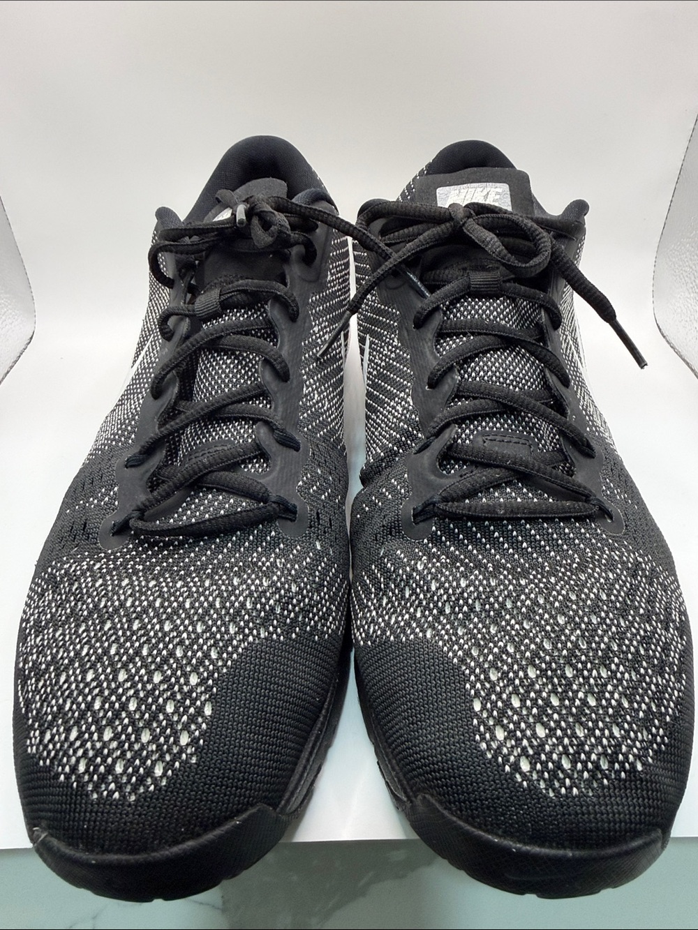 Nike Black & White Knit Athletic Shoes